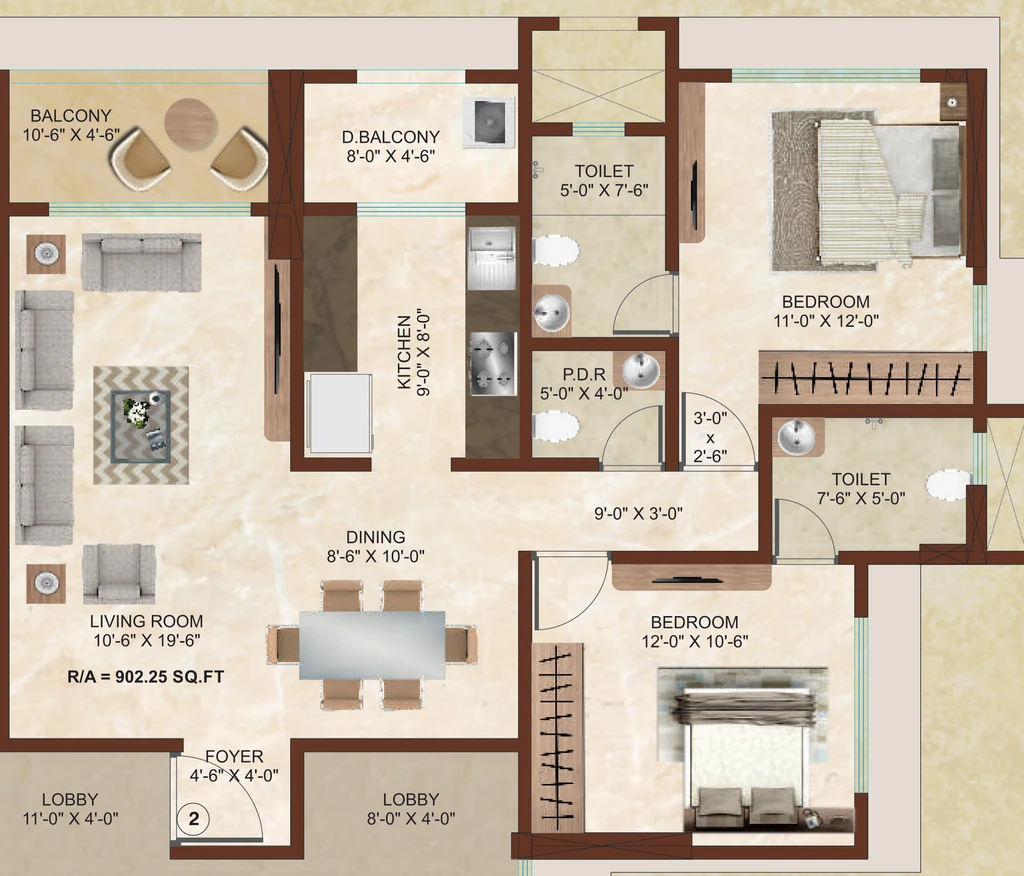 2 BHK Builder Floor in Regent Aurum in Girgaon, Mumbai - Image 910069