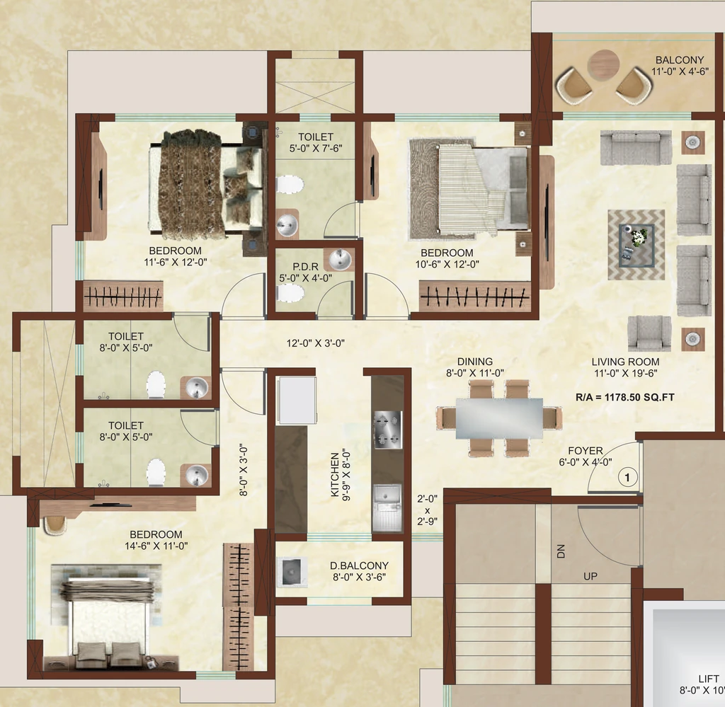 3 BHK Flat in Regent Aurum in Girgaon, Mumbai - Image 910070