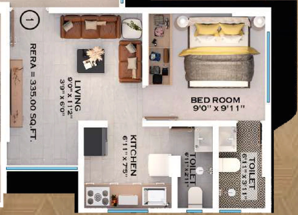 1 BHK Flat in Godshalwar Sky Lark in Vile Parle East, Mumbai - Image 916812