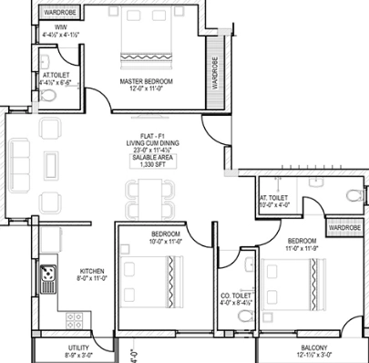 3 BHK Flat in Venus Akshara in Kundrathur, Chennai - Image 909520