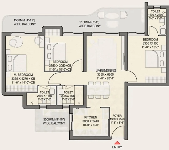3 BHK Flat in Eldeco 7 Peaks Residences in Omicron 1, Greater Noida - Image 918714