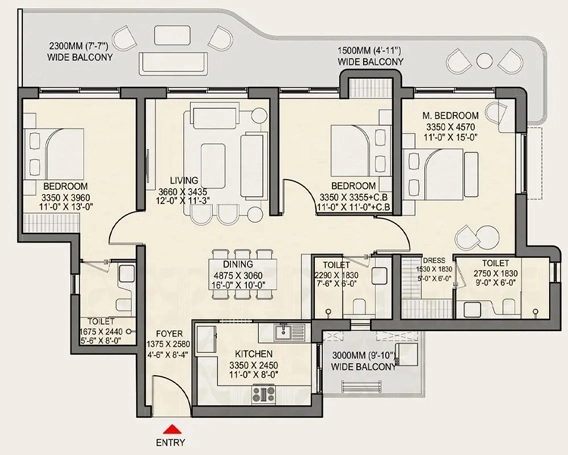 3 BHK Flat in Eldeco 7 Peaks Residences in Omicron 1, Greater Noida - Image 918717