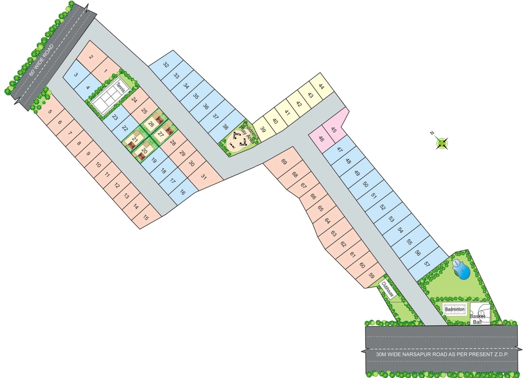 Master Plan of Modi Greenwoods in Dundigal, Hyderabad - Image 383403