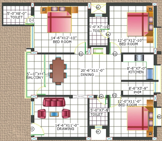 3 BHK Flat in Kalvik Mrityunjaya in Patia, Bhubaneswar - Image 909728