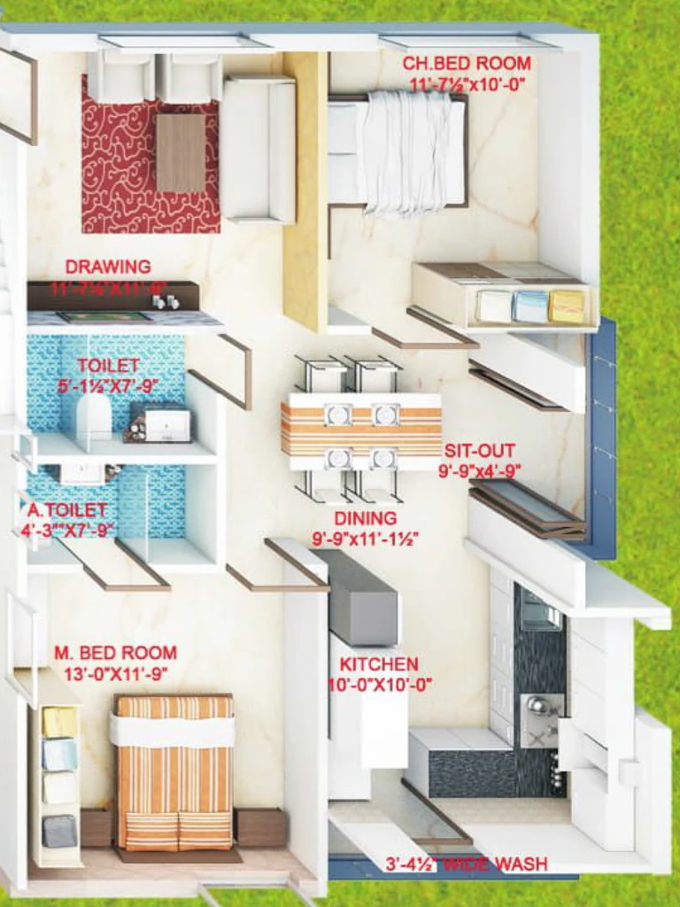 2 BHK Flat in Nirmala Residency in Kondapur, Hyderabad - Image 909545