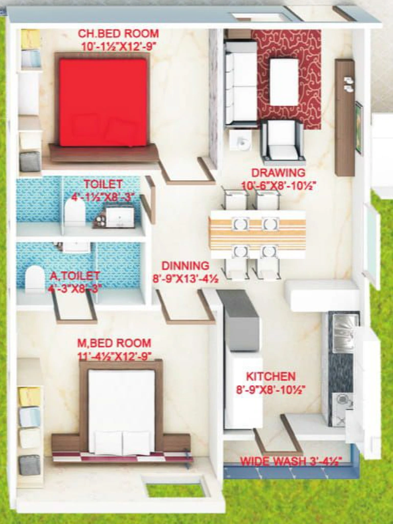 2 BHK Flat in Nirmala Residency in Kondapur, Hyderabad - Image 909544
