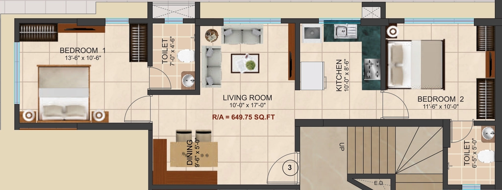 2 BHK Flat in Aparna Mahal CHSL in Vile Parle East, Mumbai - Image 909781