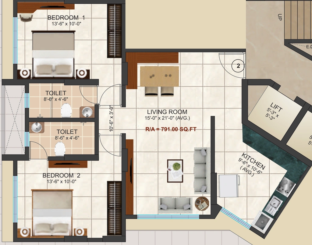 2 BHK Flat in Aparna Mahal CHSL in Vile Parle East, Mumbai - Image 909782