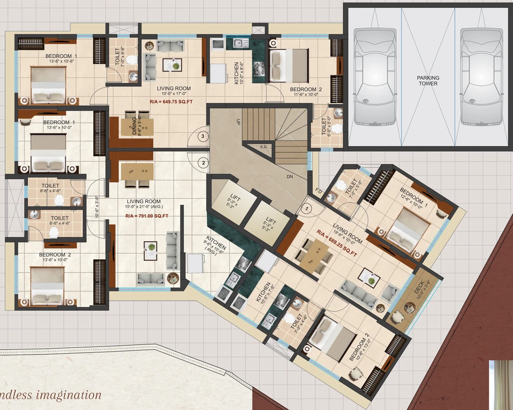 Floor Plan of Aparna Mahal CHSL in Vile Parle East, Mumbai - Image 383883