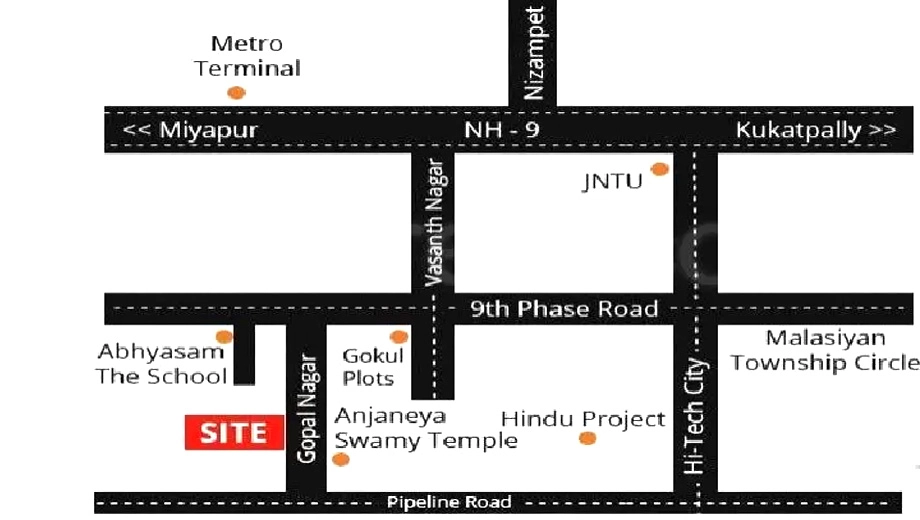 Location of Prem Nest in Kukatpally, Hyderabad - Image 383362