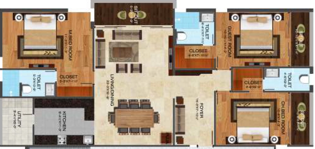 3 BHK Flat in R V Advaita in Kukatpally, Hyderabad - Image 909566