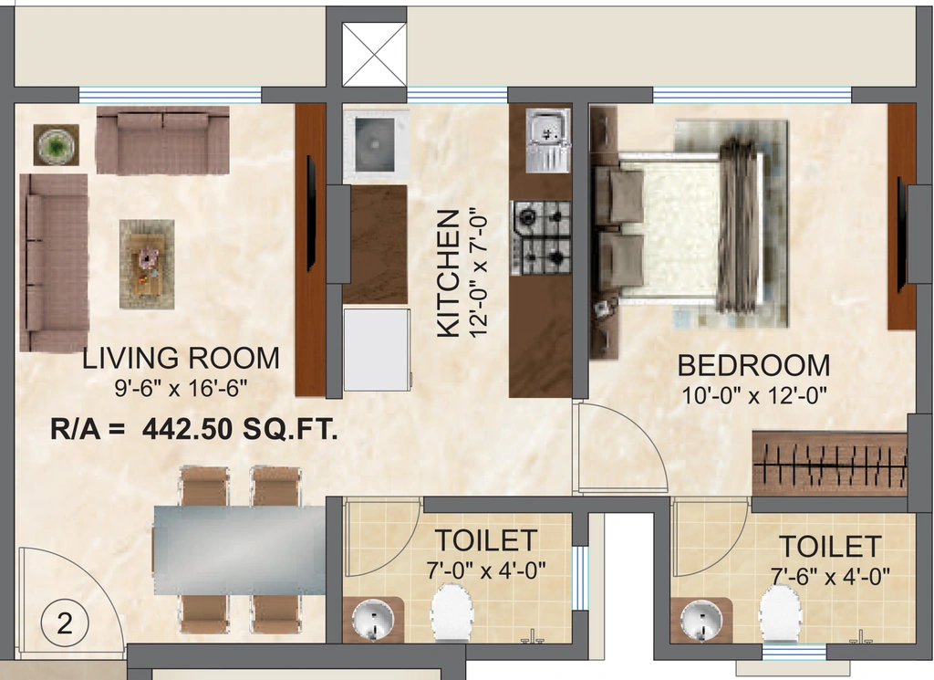 1 BHK Flat in Regent Kashi Kunj CHSL in Vile Parle East, Mumbai - Image 909899