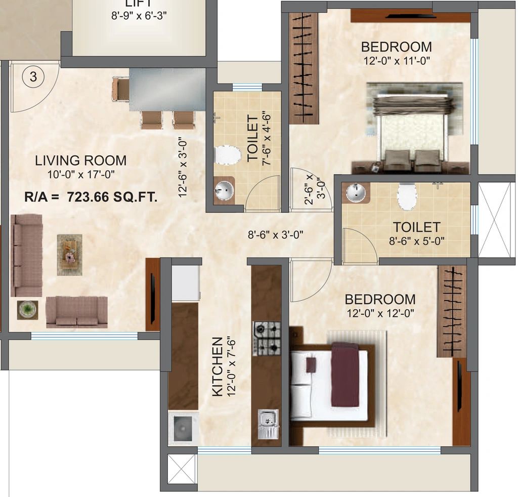 2 BHK Flat in Regent Kashi Kunj CHSL in Vile Parle East, Mumbai - Image 909901