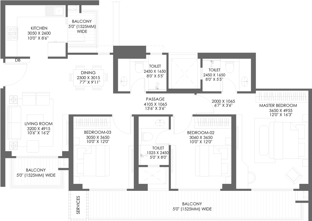 3 BHK Flat in Godrej Arden in Sigma 3, Greater Noida - Image 909756