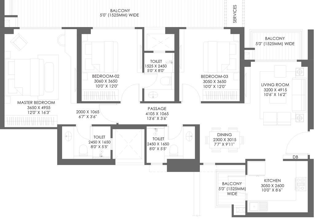 3 BHK Flat in Godrej Arden in Sigma 3, Greater Noida - Image 909757