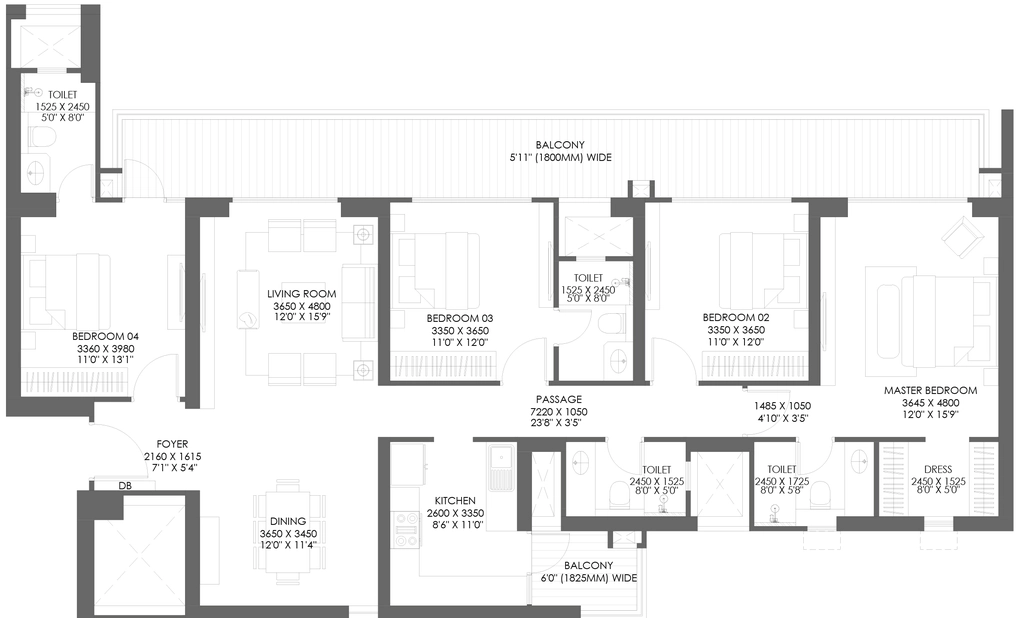 4 BHK Flat in Godrej Arden in Sigma 3, Greater Noida - Image 909758