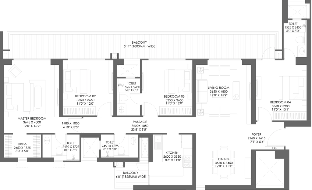 4 BHK Flat in Godrej Arden in Sigma 3, Greater Noida - Image 909759