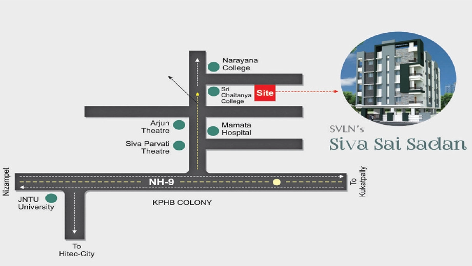 Location of SVLN Siva Sai Sadan - Image 383469