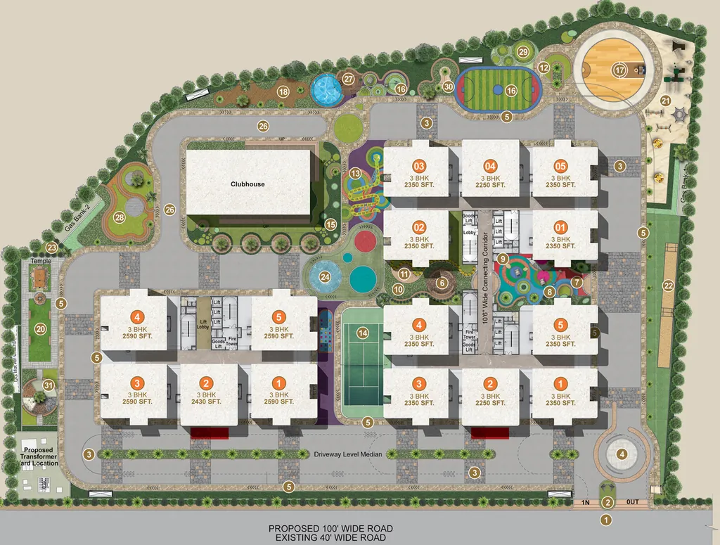 Master Plan of NRR Avani in Bandlaguda Jagir, Hyderabad - Image 383421
