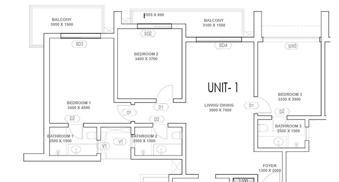 3 BHK Flat in Sobha Aurum in Sector 36, Greater Noida - Image 909785