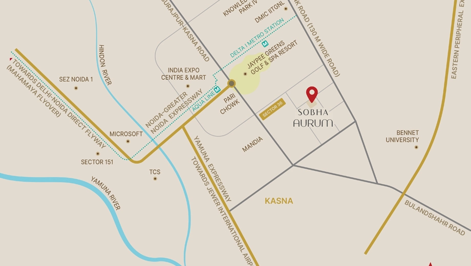Location of Sobha Aurum - Image 383896