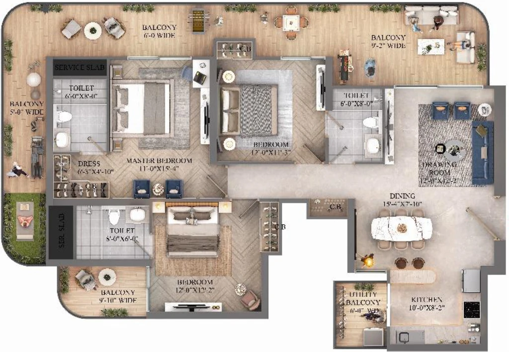 3 BHK Flat in Ashtech Presidential Towers in Sector 12, Greater Noida - Image 914220