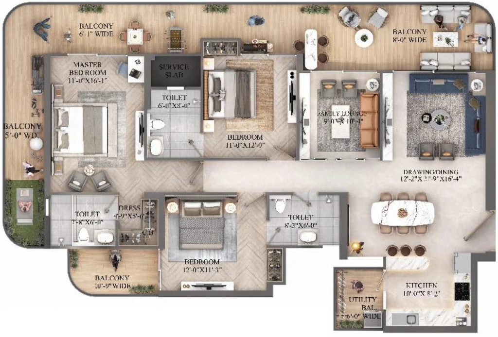 3 BHK Flat in Ashtech Presidential Towers in Sector 12, Greater Noida - Image 914221