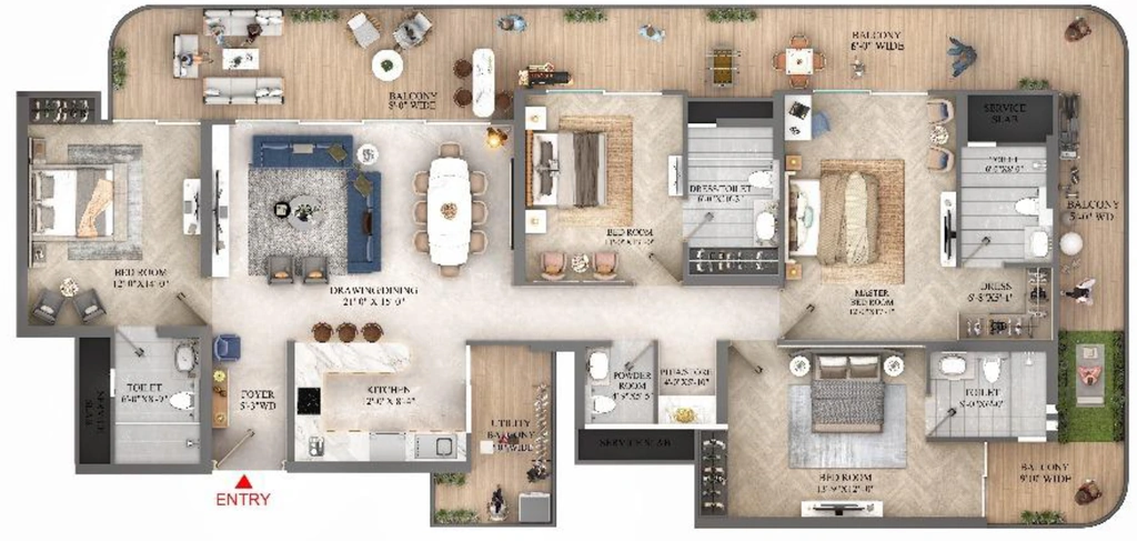 4 BHK Flat in Ashtech Presidential Towers in Sector 12, Greater Noida - Image 914223