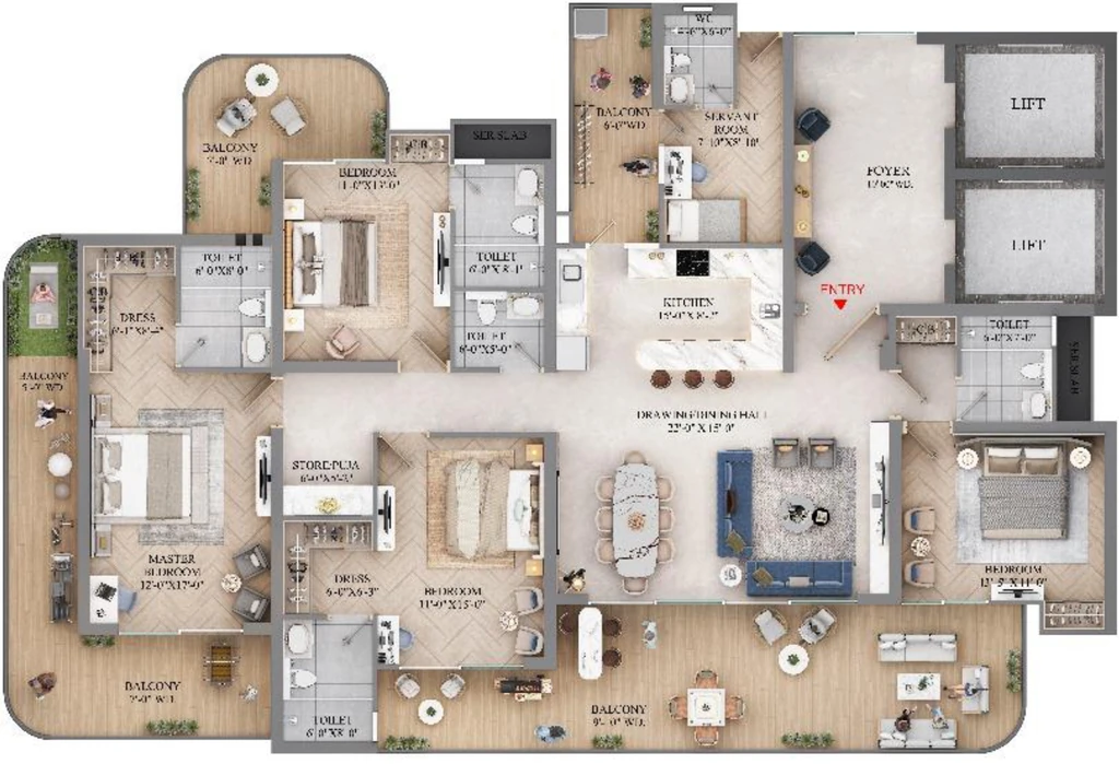 4 BHK Flat in Ashtech Presidential Towers in Sector 12, Greater Noida - Image 914225