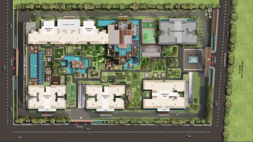 Master Plan of Ashtech Presidential Towers in Sector 12, Greater Noida - Image 394373
