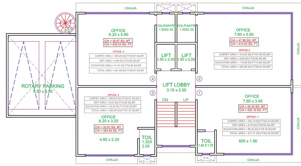 Floor Plan of Zee Square in Vile Parle East, Mumbai - Image 384398
