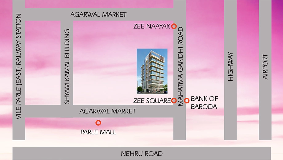 Location of Zee Square in Vile Parle East, Mumbai - Image 384397