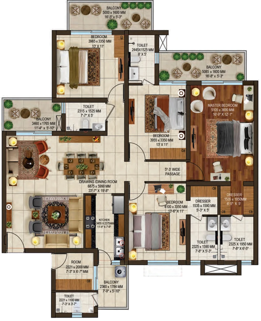 3 BHK Flat in Stellar One Phase 3 in Sector 1, Greater Noida - Image 909789