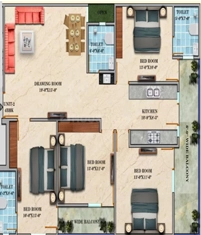 4 BHK Flat in Lucky Wow Monk in Noida Extention, Greater Noida - Image 909767