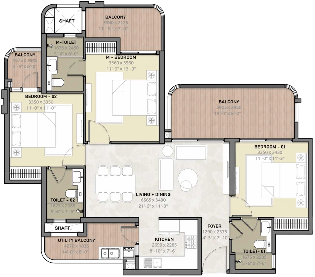 3 BHK Flat in Arihant Seasons in Sector 22D, Greater Noida - Image 909745