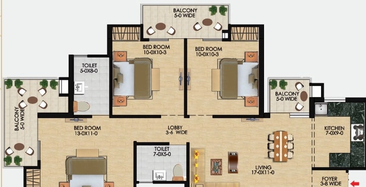 3 BHK Flat in Apex Aura in Sector 1, Greater Noida - Image 909742