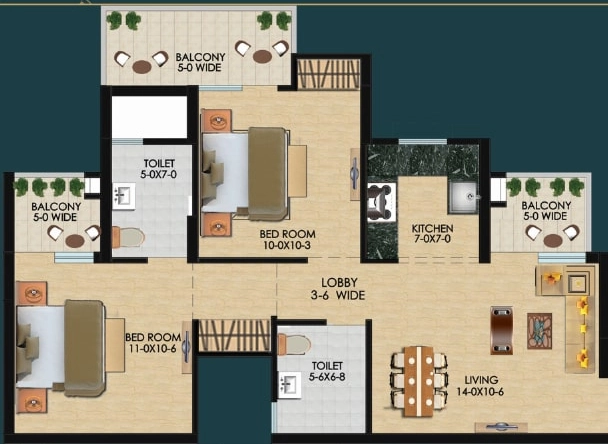 2 BHK Flat in Apex Aura in Sector 1, Greater Noida - Image 909739