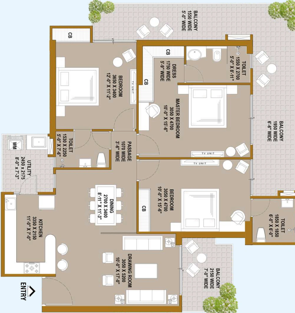 3 BHK Flat in SKA Estate in Eta II, Greater Noida - Image 909852