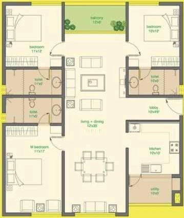 3 BHK Flat in Pooja Iris in Himayat Nagar, Hyderabad - Image 909589