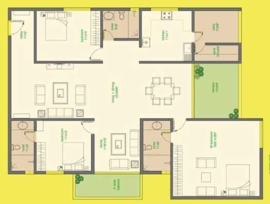 2 BHK Flat in Pooja Iris in Himayat Nagar, Hyderabad - Image 909590