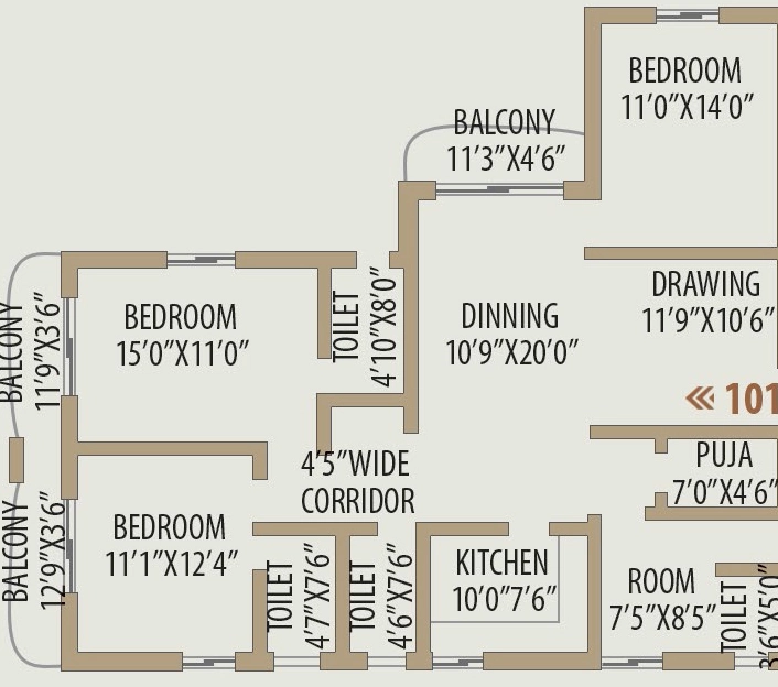 3 BHK Flat in Mega Signature Annex in Khurda, Bhubaneswar - Image 910008