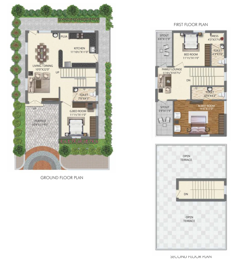 3 BHK House/Villa in Prima Paradiso in Mallampet, Hyderabad - Image 909628