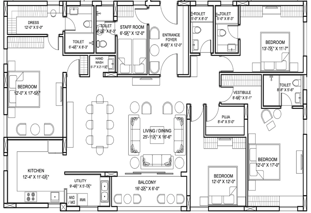 4.5 BHK Flat in Panda Annapurna Eco Habitats in Saheed Nagar, Bhubaneswar - Image 910010