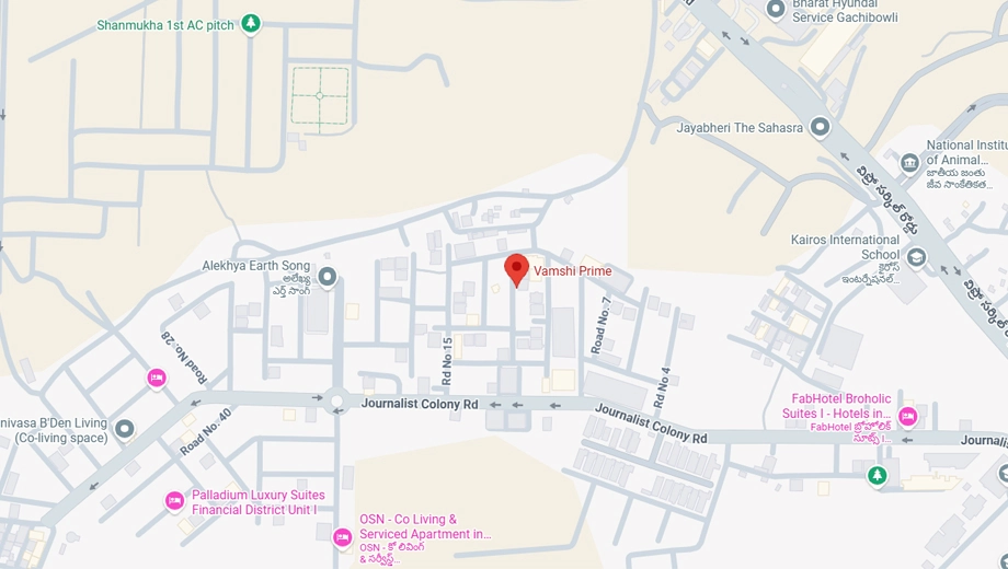 Location of Vamshi Prime in Kondapur, Hyderabad - Image 383589