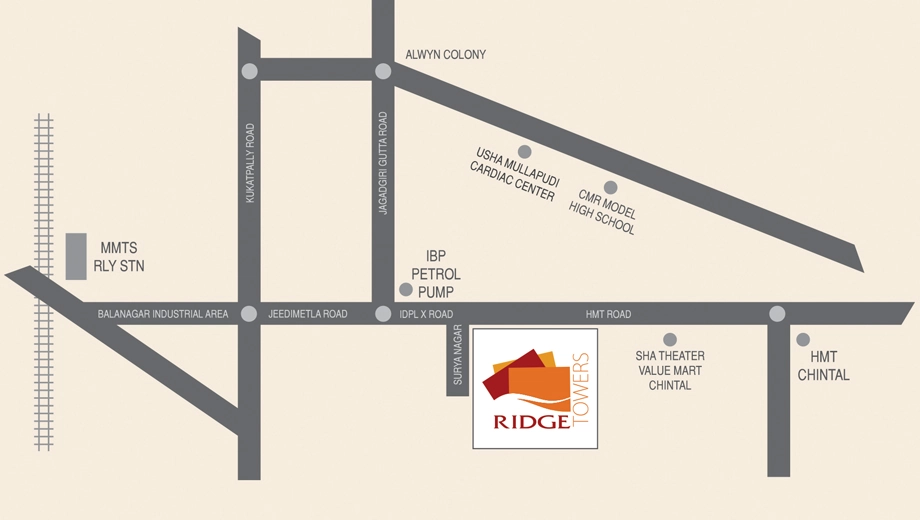 Location of Ridge Towers - Image 383671