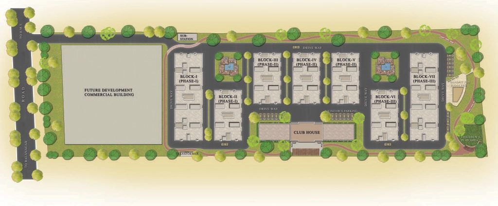 Master Plan of Ridge Towers in Balanagar, Hyderabad - Image 383666