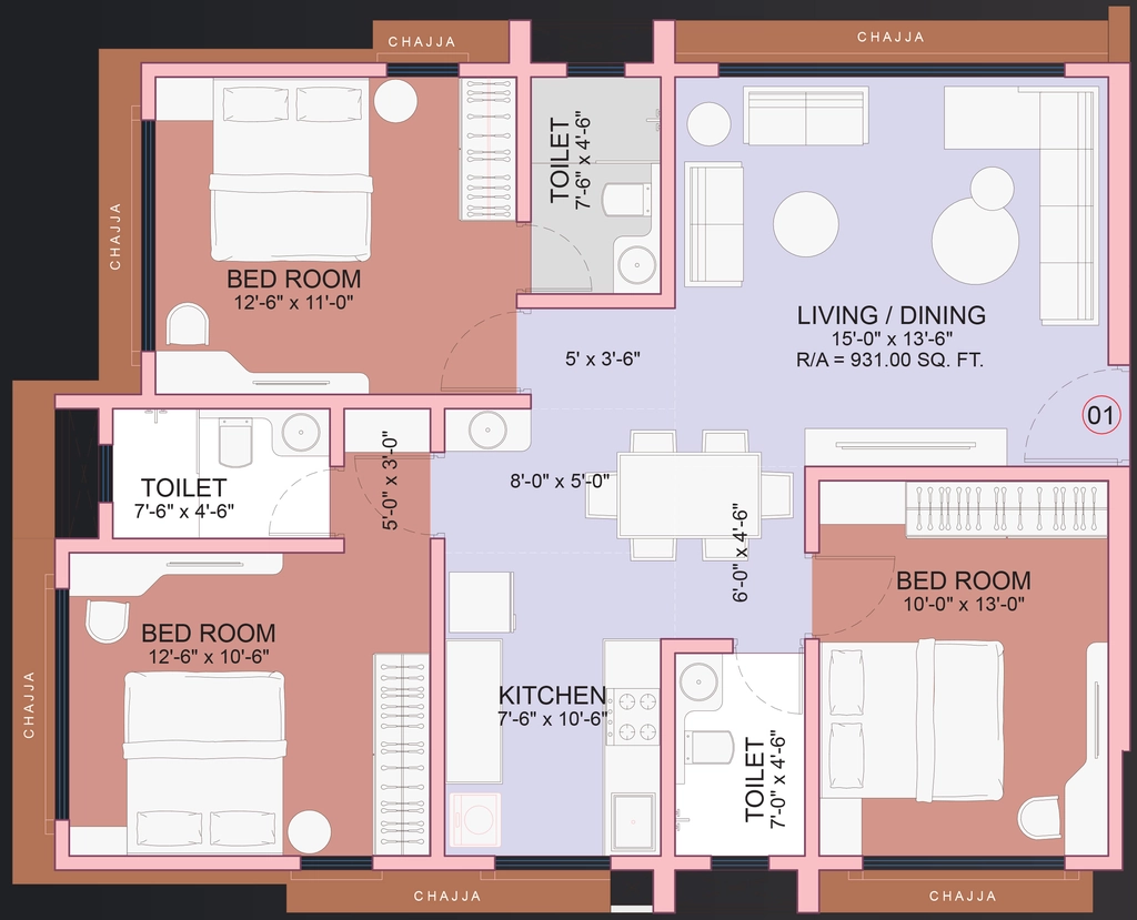 3 BHK Flat in Om Navratna in Vile Parle East, Mumbai - Image 909964