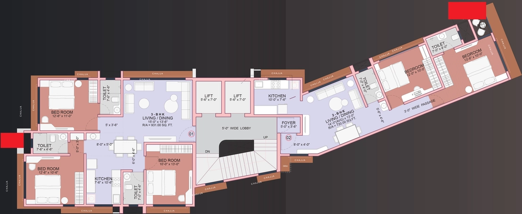 Floor Plan of Om Navratna in Vile Parle East, Mumbai - Image 384220