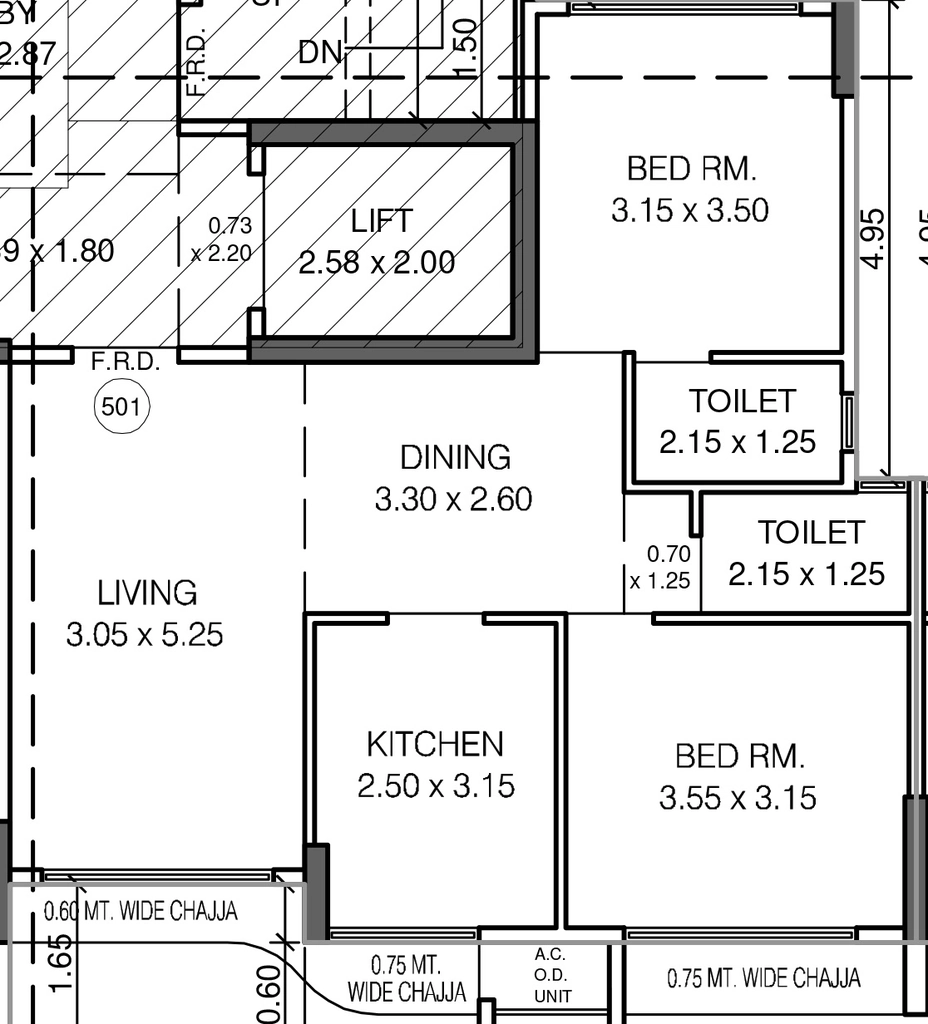 2 BHK Flat in ABR Signature in Vile Parle East, Mumbai - Image 909771