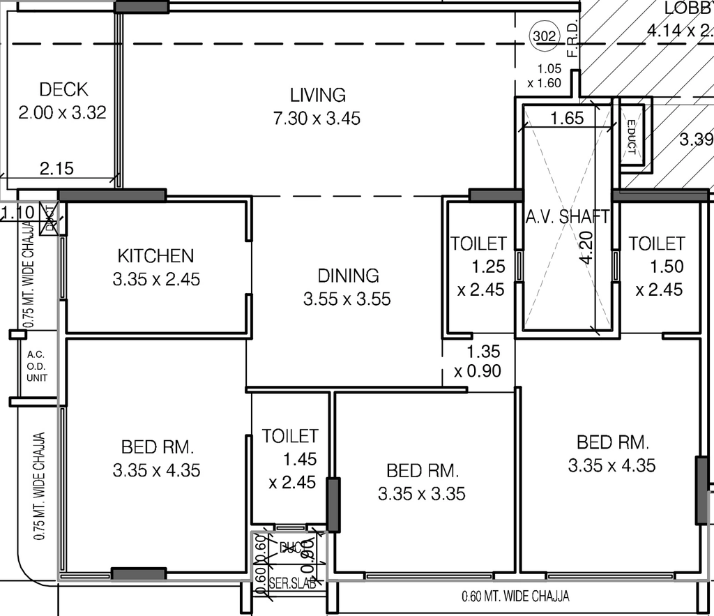 3 BHK Flat in ABR Signature in Vile Parle East, Mumbai - Image 909772